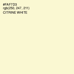 #FAF7D3 - Citrine White Color Image